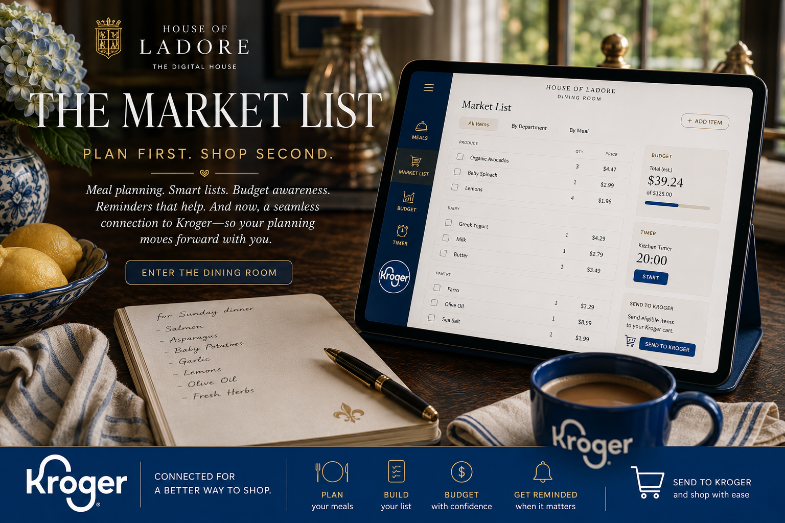 The Market List — House of LaDore with Kroger shopping connection